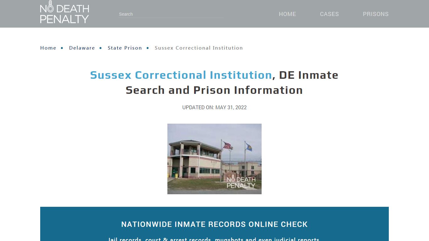 Sussex Correctional Institution, DE Inmate Search ...